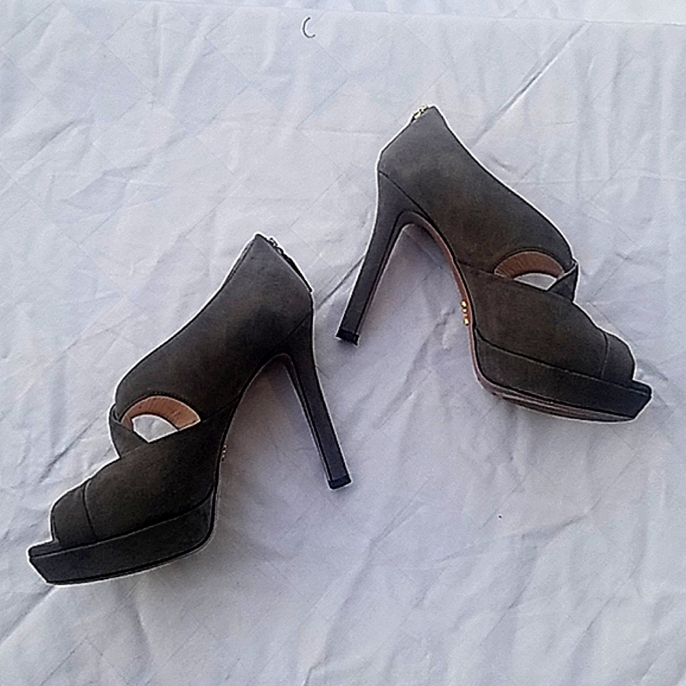 Authentic PRADA Genuine Suede Platform Stilettos